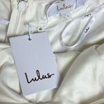 Lulus  Arienne Classic White Off-the-Shoulder Button Detail Mermaid Maxi Dress L Photo 8