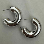 Amazon silver chunky hoops Photo 0