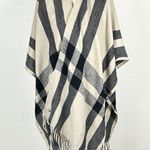 Banana Republic NWT  plaid fringe blanket wrap Erin shall cashmere blend Photo 1