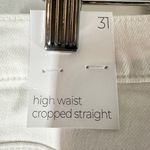 7 For All Mankind  Exposed Button High Waist Crop
Straight Leg Jeans Size 31 Photo 8