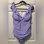 Shade & Shore  Light Purple Ruffle One Piece Swimsuit Photo 6