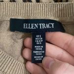 Ellen Tracy tan cheetah print sweater lightweight size S Photo 9