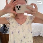 The Vintage Shop Vintage Light Yellow Dainty Cottage Core Floral Midi Dress Photo 1