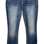 Miss Me  Jeans Women Sz 30 Chloe Slim Boot Embellished Pocket‎ Med Wash Denim EUC Photo 0