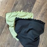 SheIn  Lace Trim Tube Tops Black and Light Green Photo 1