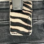 ZARA  Z1975 Denim Womens Black High Rise Side Fringe Stretch‎ Skinny Jeans 6 Photo 12