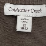 Coldwater Creek  Silk Blend Sweater Womens Size 2X (20-22) XXL Tan‎ Cardigan Photo 7