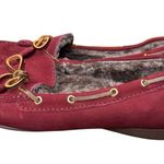 Marc Joseph NY Moccasins Rockefeller Genuine Leather Sheep Fur Lined Brazil 9 Red Photo 2