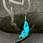 Blue Butterfly Wing Earrings Photo 2