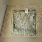 Liz Claiborne  Vintage Gold Sheen Flower Paisley Wide Neck Scarf Wrap Photo 4