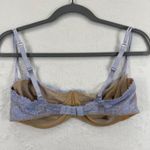 Lands' End  Intimates Balcony Bra 36D Light‎ Purple Floral Lace Lingerie Photo 1