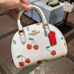 Coach  Sydney Satchel With Heart Cherry Print CF421 Photo 0
