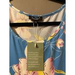 Tralilbee Blue Floral Short Sleeve Pleated Dress Size 1XL NWT Boutique Photo 5