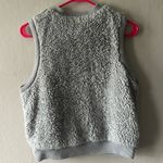 Aerie 🛍️ Grey Sherpa Vest Size Medium Photo 3