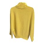 Anthropologie‎ Moth Mustard Yellow Ribbed Knit Turtleneck Sweater Poncho Size S Photo 1