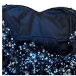 As You Wish Black Silver Sequin Dress Strapless As U Wish Bodycon Mini Photo 2