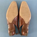 Ralph Lauren Purple Label Kels Leather Slingback Tan Brown Kitten Heels Size 7.5 Photo 6