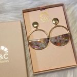 C&C California Gold and Acrylic Circle Earrings Photo 0