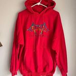 Vintage San Francisco Hooded Sweatshirt Red Size L Photo 0