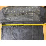 AQUA  Denim Jacket‎ XL Silver Studded Dark Wash Jean Coat Women's Photo 8