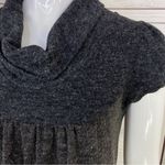 One Clothing Floral Cowl Neck Sweater Mini Dress Gray Cream Juniors Medium Photo 6