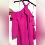 Lilly Pulitzer  Shift Midi Hot Pink Dress Party Cocktail Ruffle Sleeve, Size 4 Photo 3