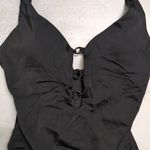 ANDIE NWT Romana Black Plunge Neck Ring Detail One-Piece Swimsuit Size XS Photo 2