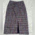 Halogen  colorful black tweed midi pencil skirt woman’s 6 EUC Photo 2