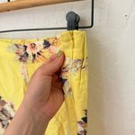 Anthropologie  Feather Bone Talese wide leg yellow floral pants Size 4 Photo 8