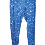 Nike Dri-Fit electric blue speckled athletic running tights leggings size S Photo 1
