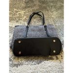 Spartina 449 Fabric Chevron Print Leather Linen Lined Shoudler Bag Womens Purse Photo 5