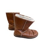 UGG  Womens Brown Leather Fur Lined Mid Calf Boots Size 8 SKU 7594 Photo 3