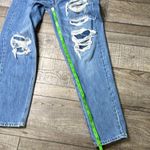 American Eagle  Outfitters Light Blue Distressed Mom Straight Jeans Photo 5