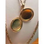 New Double Chain Layered Gold Tone Locket Pendent Necklace Photo 6