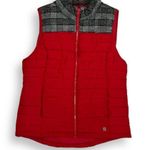 Ruff Hewn Plaid Red Puffer Vest Small Photo 13