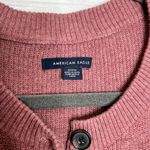 American Eagle  Varsity Stripe Henley Pullover Sweater Size Medium Photo 2