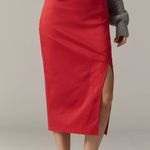 Anthropologie  Maeve Bow Midi Pencil Skirt - Small - Red - NWT Photo 3