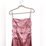 Lulus  Glow and Behold Blush Pink Satin‎ Midi Dress Large Photo 7
