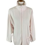 Amanda Stewart Pink Zip Front Robe Lounge Wear Housecoat Pockets Medium Photo 1
