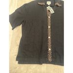 BDG ‎ Urban Linen Souvenir Button-Down Shirt Black Size L Photo 7
