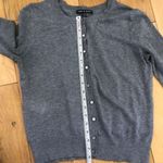 Cable & Gauge Button-Up 3/4 Sleeve Cardigan Grey Medium Photo 12