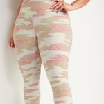 Old Navy Pink and Beige Camouflage Leggings size LP Photo 0