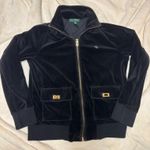 Ralph Lauren  Black Solid Gold Tone Women Velvet Sweat Jacket Photo 0