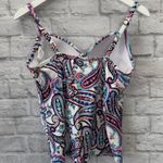 Island Escape Scorpio Underwire Tankini Top White Pink Paisley Size 8 New Photo 3