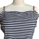 Kona Sol  nautical swim tank w/ built in bra size large, blue and white striped Photo 1