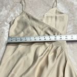 Sachin + Babi  Freya Dress Women's 4 Champagne Satin V-Neck Sleeveless Maxi Gown Photo 10