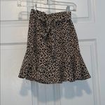 Nasty Gal Black and Brown Ruffled Skirt with Tie Front Photo 0