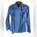 Banana Republic  2 RILEY Fitted Denim Button Down Long Sleeved Shirt Photo 8