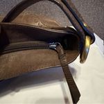 Nino Bossi Genuine Brushed Leather Shoulder Bag Handbag Satchel Brown Bohemian Photo 7