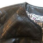 Kut From The Kloth Faux Leather Moto Jacket Sz. S Pockets Zip Cuff Black Vegan Photo 6